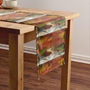 Australian Outback Dawn Abstract Art Long Table Runner