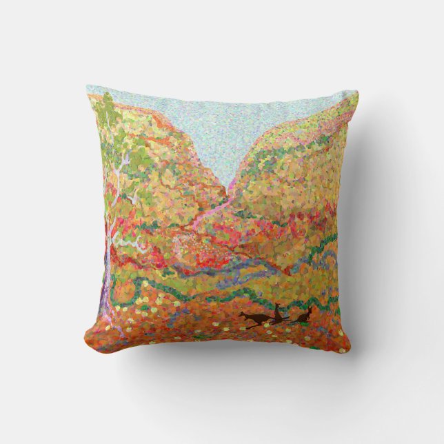 Australian outback landscape art cushion (Front)
