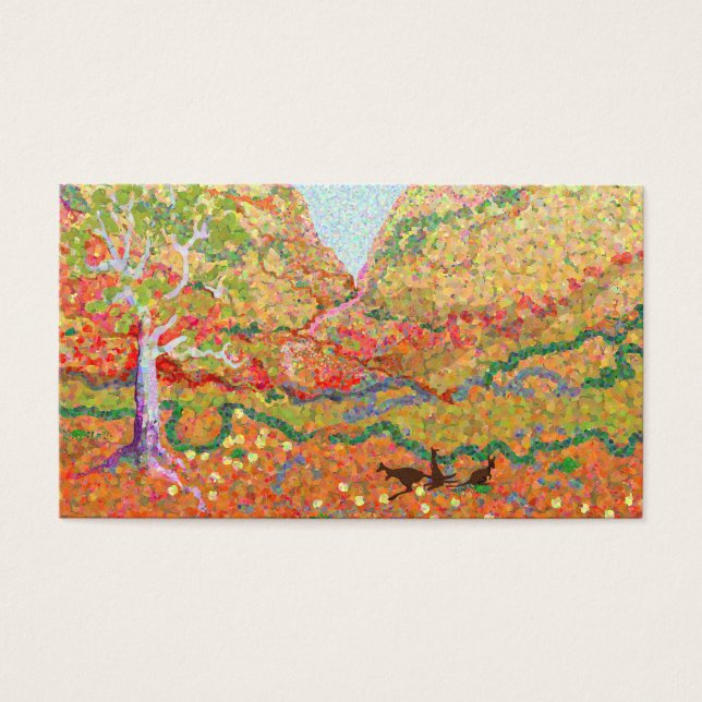 Australian outback landscape art with kangaroos (Front)