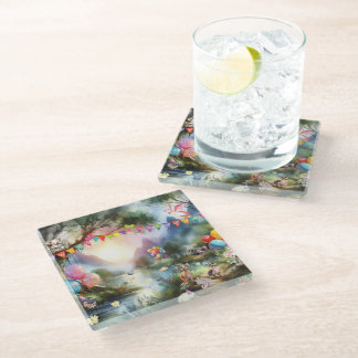 Australian Outback Party Glass Coaster