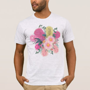 Australian Outback Pink and Yellow Blooms T-Shirt