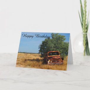 Australian outback truck blank birthday card