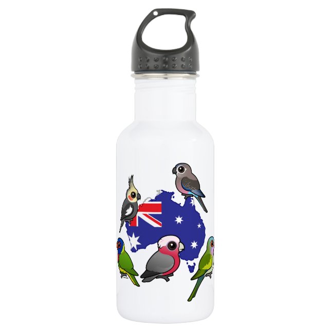Australian Parrots 532 Ml Water Bottle (Front)