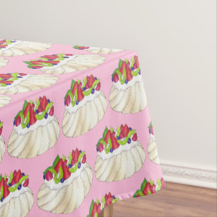 Australian Pavlova Fruit Meringue Dessert Food Tablecloth