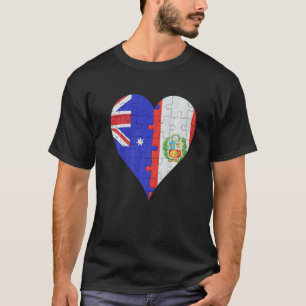 Australian Peruvian Flag Heart T-Shirt