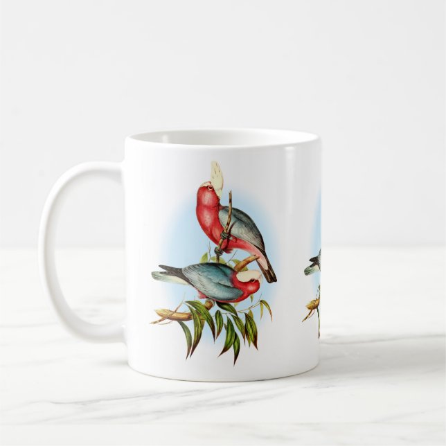 Australian Pink Galah Cockatoo Coffee Mug (Left)