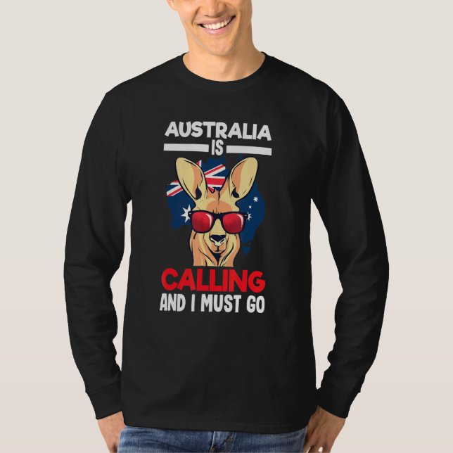 Australian Pride Kangaroo Australia Is Calling T-Shirt (Front)