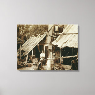 Australian prospector, c.1880s (sepia photo) canvas print