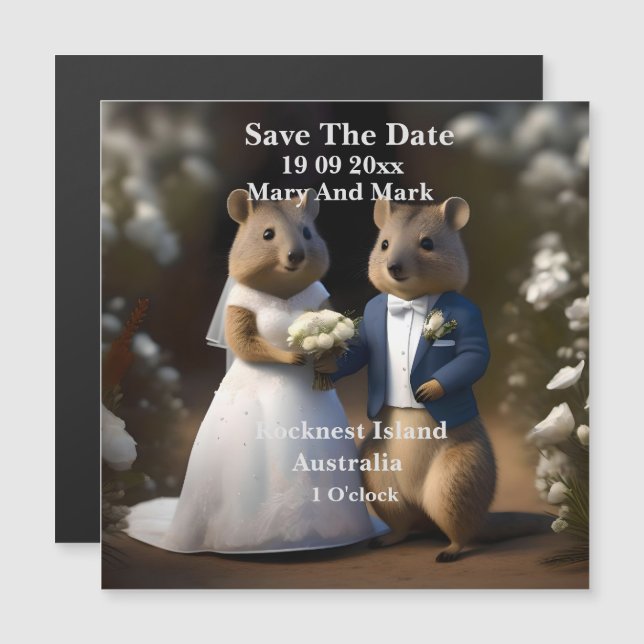 Australian Quokka Marry Me, Save The Date (Front/Back)