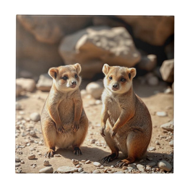 Australian Quokka Twins, Tile (Front)