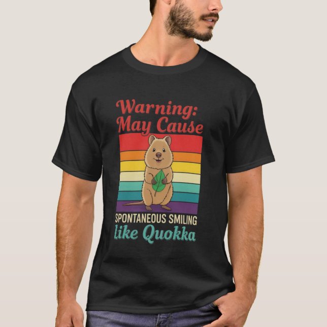 Australian Quokkas Happy Animal Smiling Like Quokk T-Shirt (Front)