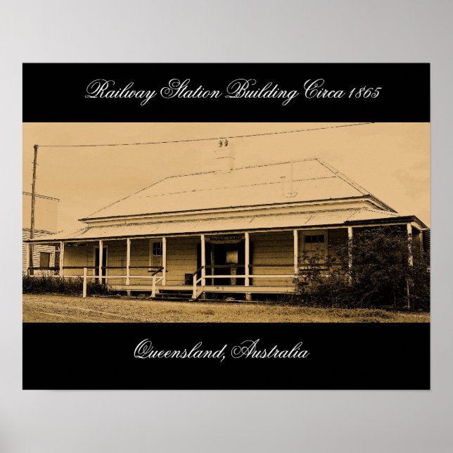 Australian Railway Station circa 1865-Poster Poster (Front)