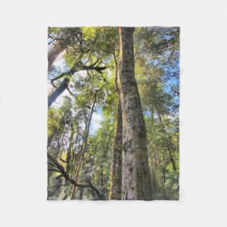 Australian Rainforest Eucalyptus Gum Trees Fleece Blanket