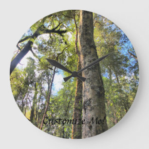 Australian Rainforest Eucalyptus Gum Trees Large Clock
