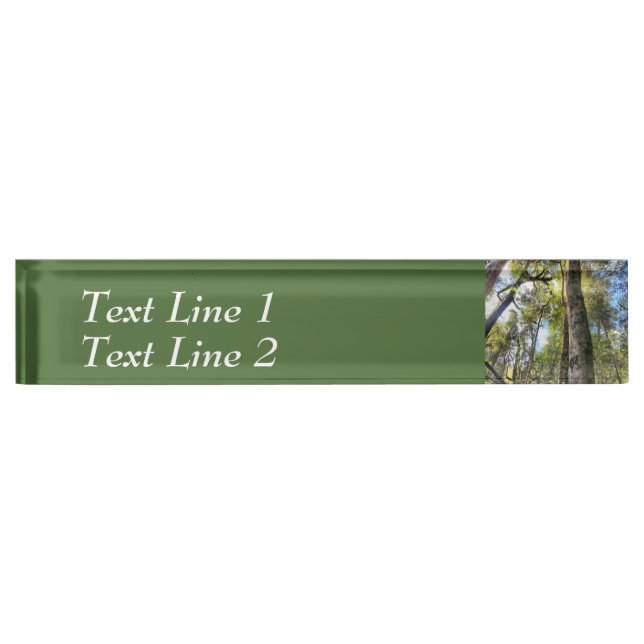 Australian Rainforest Eucalyptus Gum Trees Nameplate (Front)