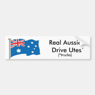 Australian - Real Aussies Drive Utes - USA version Bumper Sticker