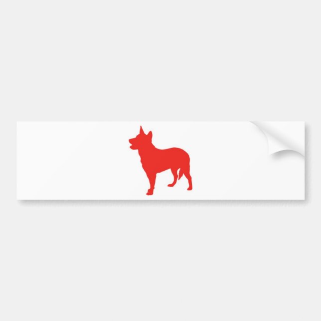 Australian Red Heeler Bumper Sticker (Front)