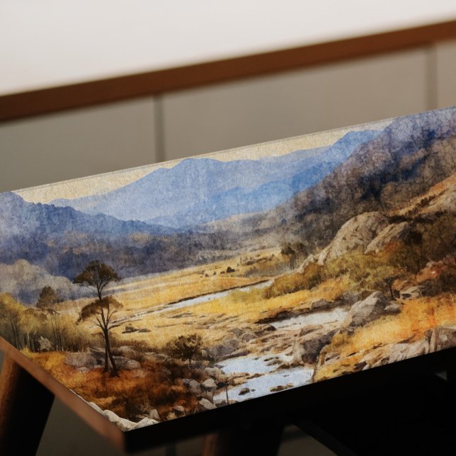 Australian River Winds Toward Mountains Decoupage Tissue Paper (Creator Uploaded)