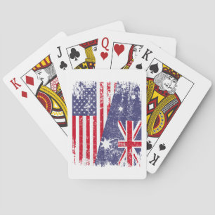 AUSTRALIAN ROOTS  Half American Flag AUSTRALIA  Playing Cards