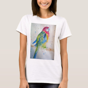 Australian Rosella Parrot Watercolour art T Shirt