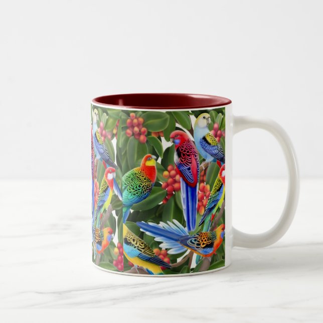 Australian Rosella Parrots Mug (Right)