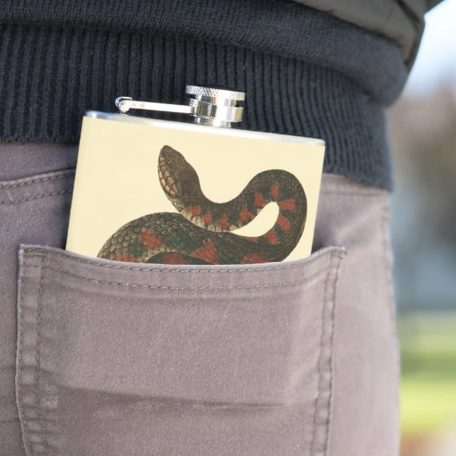 Australian Rough-scaled snake Personalised Flask (In Situ)
