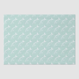 Australian Salmon Fish in White on Aqua Tissue Paper