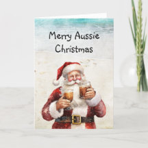 Australian Santa Claus Christmas Card