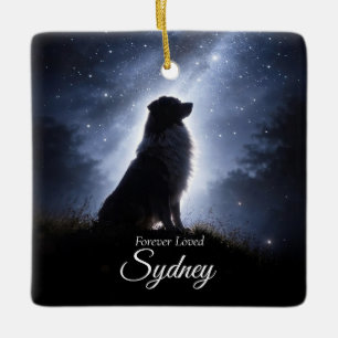 Australian Shepard Aussie Dog Sympathy Memorial Ceramic Ornament