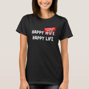 Australian Sheperd Dog Breed Happy Life Animal Fri T-Shirt