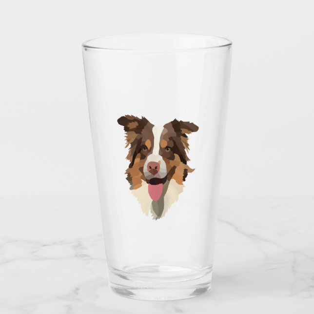 Australian shepherd 1 glass (Front)