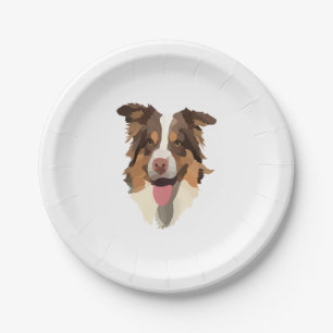 Australian shepherd 1 paper plate