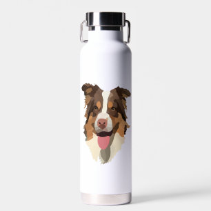 Australian shepherd 1 water bottle