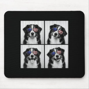 Australian Shepherd 4th Of July Aamerican Flag Dog Mouse Mat