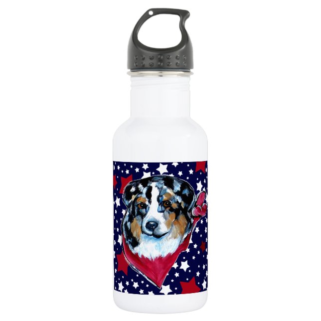 AUSTRALIAN SHEPHERD 532 ML WATER BOTTLE (Front)