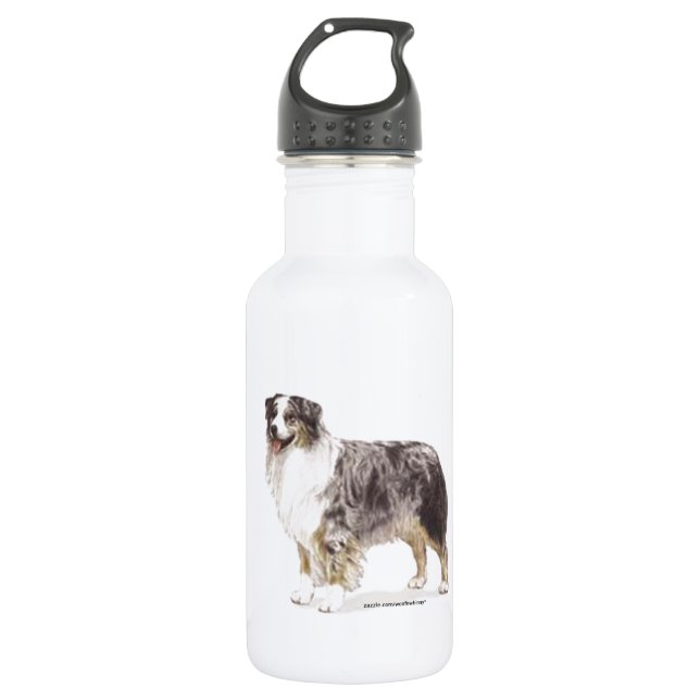 Australian Shepherd 532 Ml Water Bottle (Front)