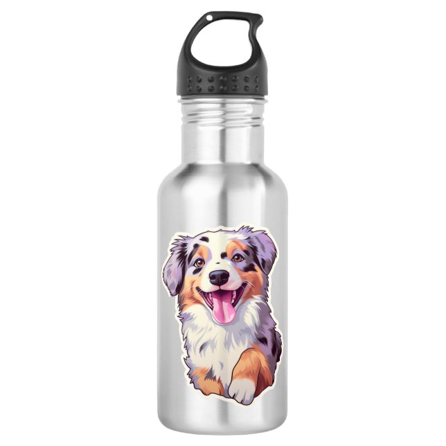 Australian Shepherd    710 Ml Water Bottle (Front)