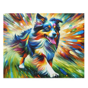 Australian Shepherd: Acrylic Blue Merle Aussie Jigsaw Puzzle