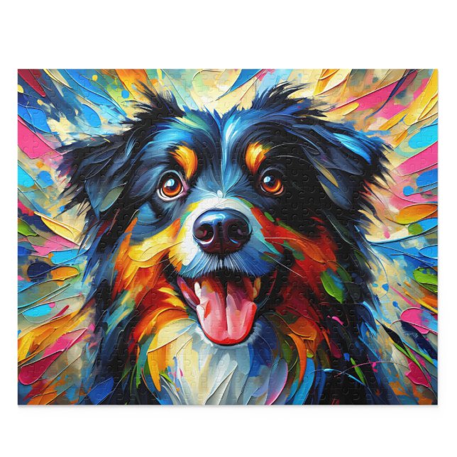 Australian Shepherd: Acrylic Tri-Colour Aussie Jigsaw Puzzle (Australian Shepherd Puzzle: Tri-Color Aussie Jigsaw)