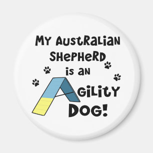 Australian Shepherd Agility Dog Magnet