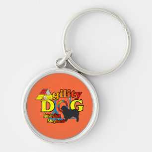 Australian Shepherd Agility Key Ring