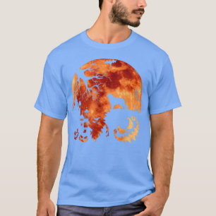 Australian Shepherd And Moon Halloween Costume Pum T-Shirt