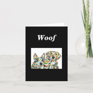 Australian Shepherd and Plott Hound Blank Card