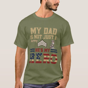 Australian Shepherd Army  Sergeant Dad T-Shirt