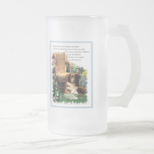 Australian Shepherd Art Gifts Frosted Glass Beer Mug