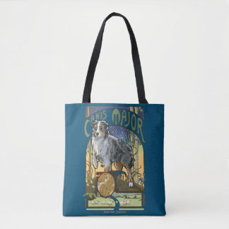 Australian Shepherd Art Nouveau Tote Bag