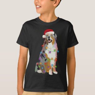 Australian Shepherd Aussi Christmas Lights Xmas Do T-Shirt