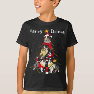 Australian Shepherd Aussie Christmas Tree Xmas Dog T-Shirt