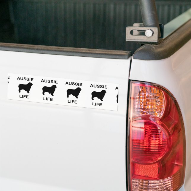 australian shepherd aussie life bumper sticker (On Truck)