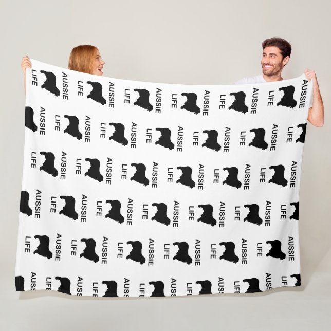 australian shepherd aussie life  fleece blanket (In Situ)